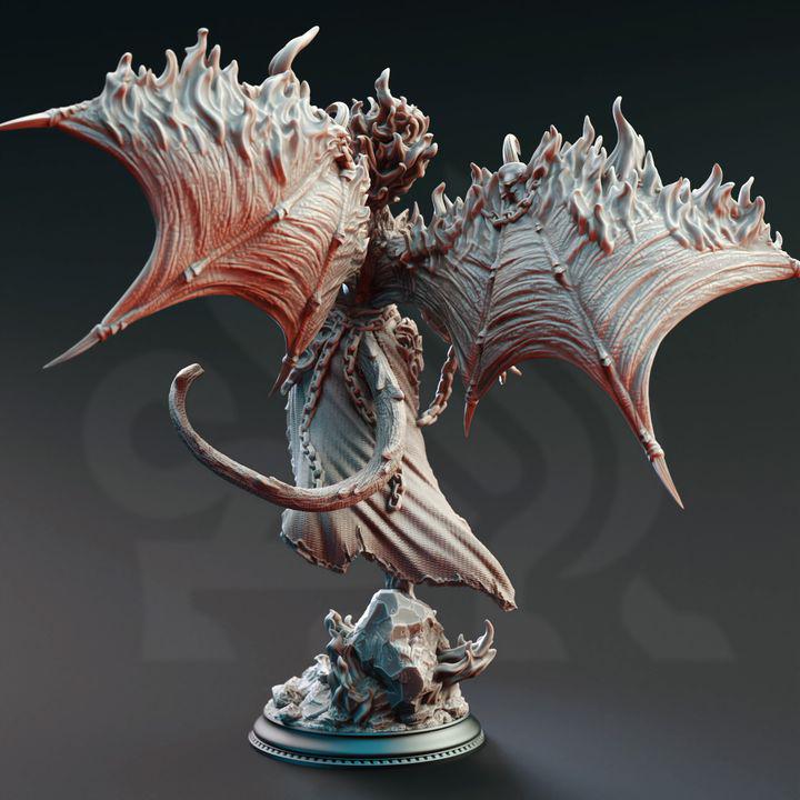 Fiery Female Devil Miniature Dungeons and Dragons Mini RPG Tabletop Miniature DnD Painting Pathfinder 5e DnD Divine Warrior Nosmarka - DmS