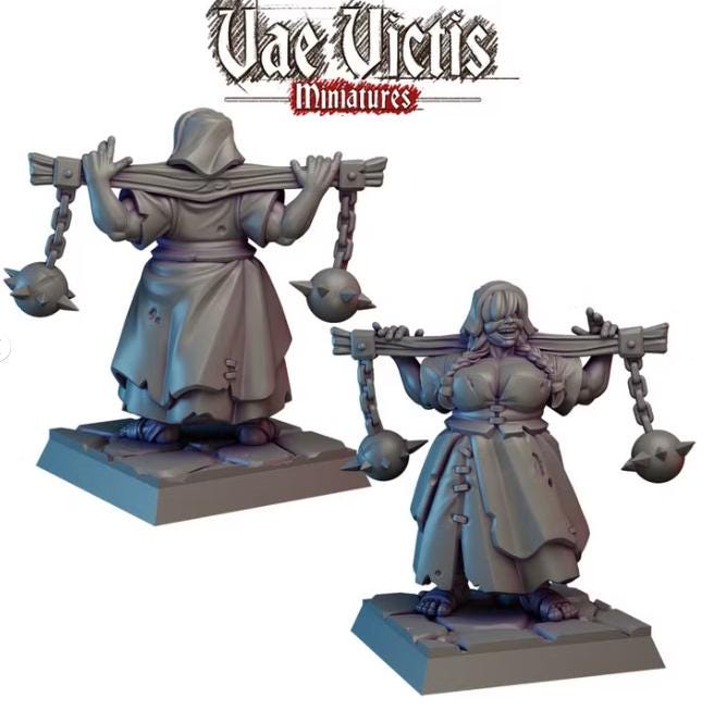 Strong woman Miniature for DnD Dungeons and Dragons 28mm/32mm Scale TTRPG Fantasy Figurine