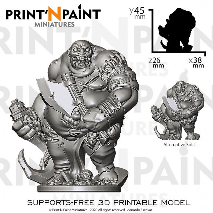 Zombie Butcher Lurgoth Miniature – Dungeons and Dragons DnD 5e Pathfinder RPG Tabletop Fantasy Figure –PnP