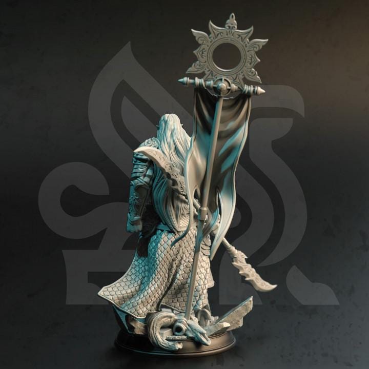 Elven Eldritch Knight Miniature Fantasy Fighter Dungeons and Dragons Mini RPG Tabletop Miniature DnD Painting Pathfinder 5e DnD Rolen - DmS