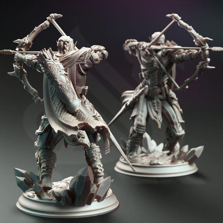 Drow Ranger Miniature Dungeons and Dragons 28mm/32mm/38mm Mini RPG Tabletop Miniature DnD Painting Pathfinder 5e DnD Indua'ne Viverik - DmS