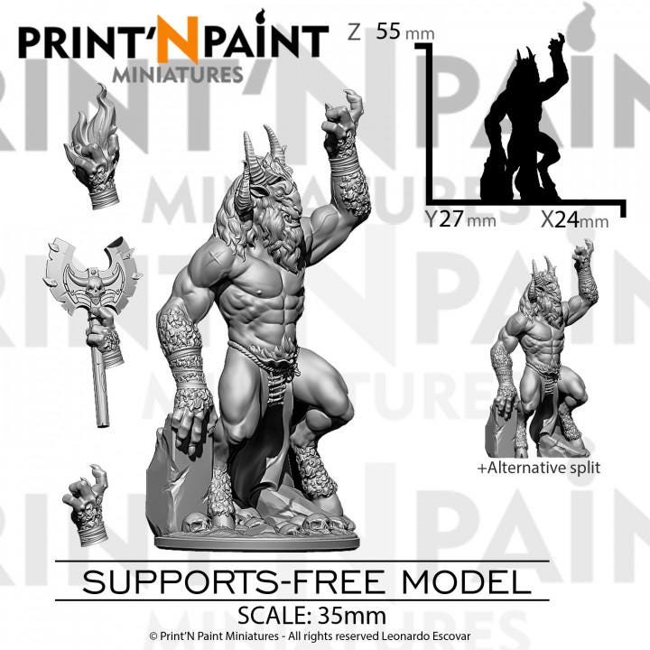 Baphomet Demon Lord Miniature – Dungeons and Dragons RPG Monster for DnD 5e Abyss Encounters, Boss Fights & Dark Fantasy Tabletop –PnP
