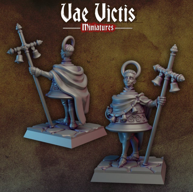 Bell Knight DnD Dungeons and Dragons 28mm/32mm TTRPG Wargame NPC Bell Miniature Fun Gift for DM Pathfinder Miniature Bell Armored Knight