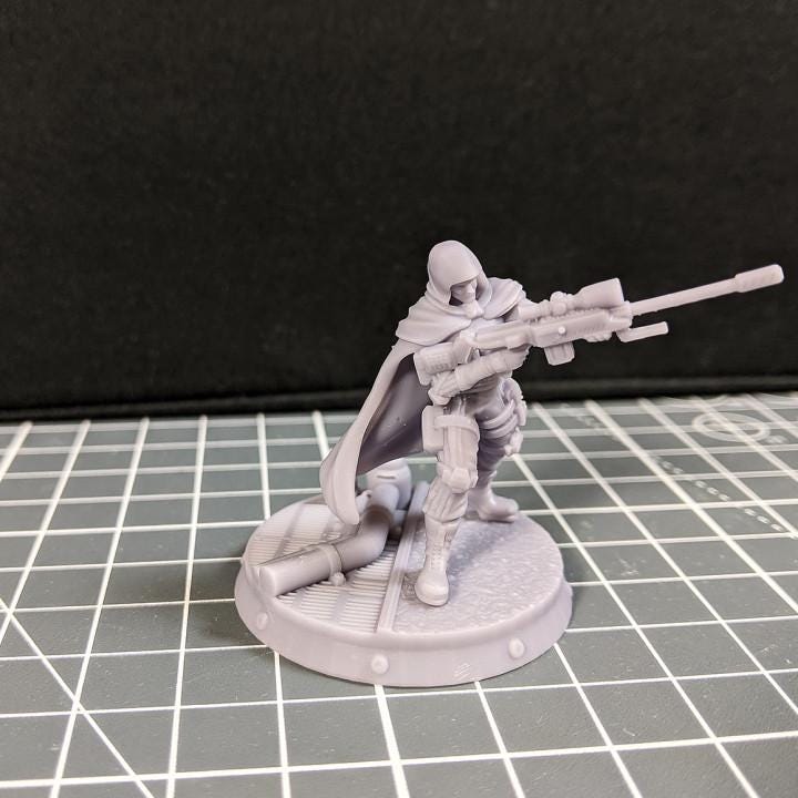Grigory (Expert Marksman) - Dieselpunk Collection | 28mm/32mm Maslow Group TTRPG Urban Wargaming Sci-fi Soldier Sniper Hero