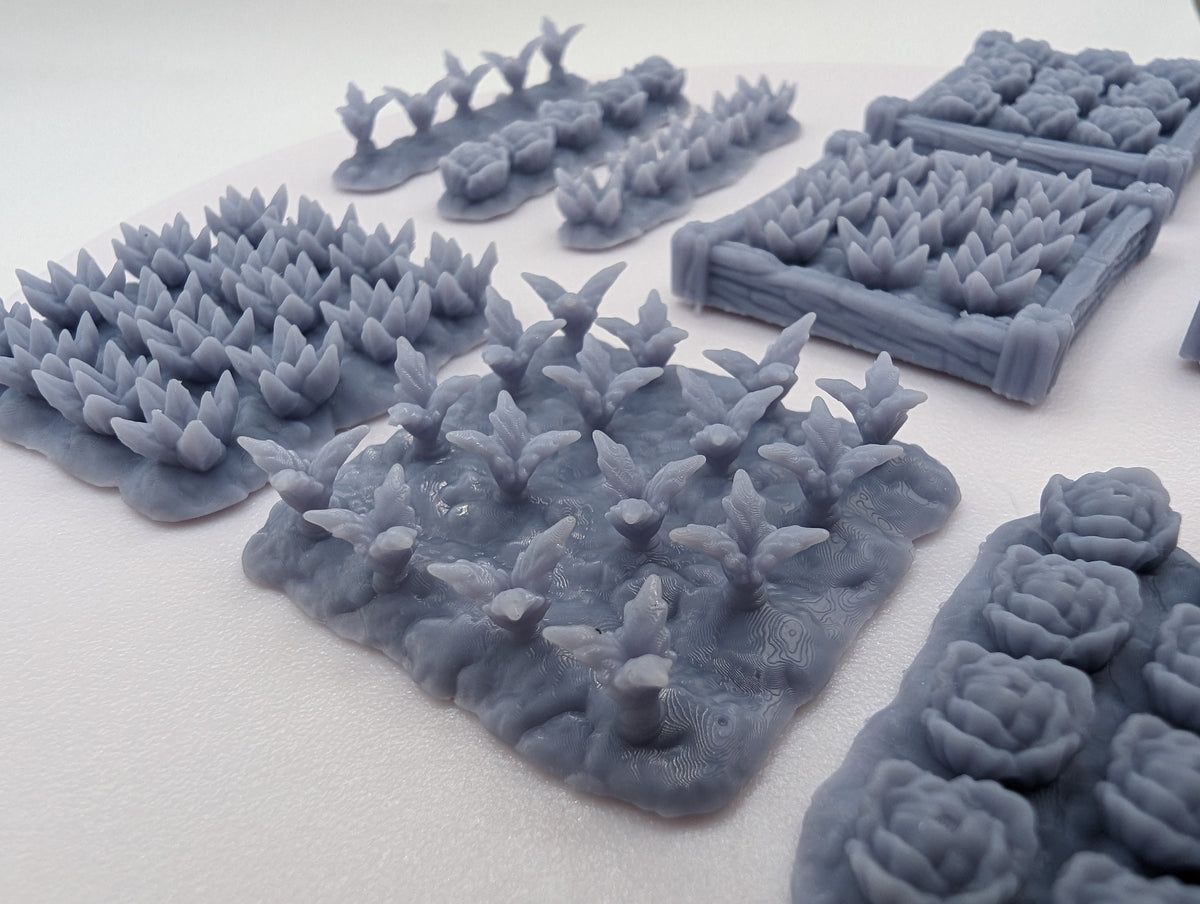 Crop Miniatures DnD Dungeons and Dragons 28mm/32mm TTRPG Fantasy Wargame Scatter Farm miniatures Vegetable Patch Vegetable miniatures