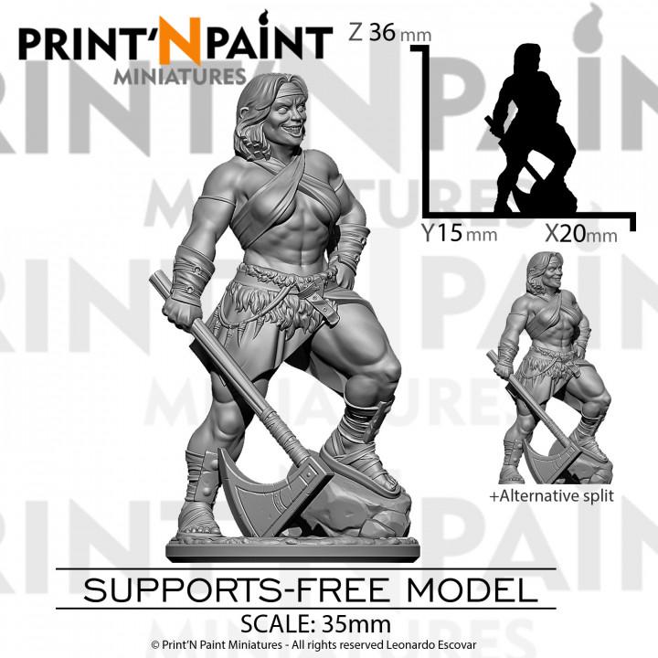 Brute Amazon Miniature – Dungeons and Dragons RPG Tabletop Figure Pathfinder 5e –PnP