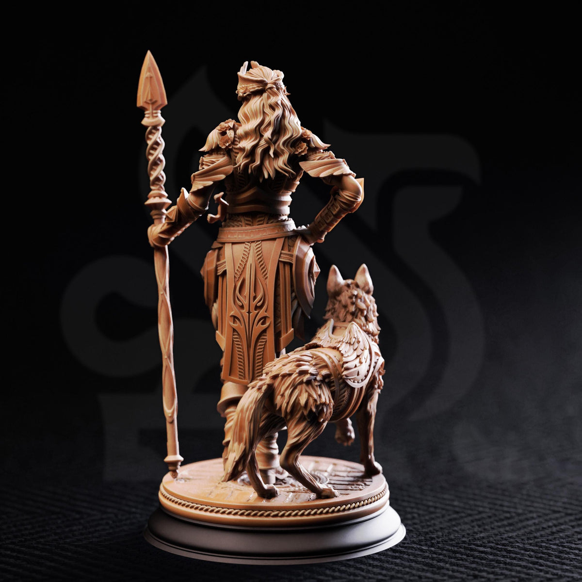 2 pc Goddess of the Hunt - Frøya Dungeons and Dragons 28mm/32mm/38mm Mini RPG Tabletop Miniature DnD Painting Pathfinder 5e DnD - DmS