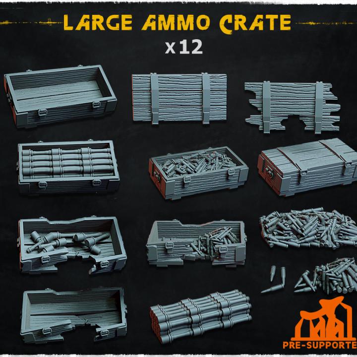 12pc Large Ammo Crate (Basing Bits 1.0) 28mm/32mm Scale TTRPG Astra Fantasy Battlefield Basing Military Scenery Elements Ammo ScatterZbW