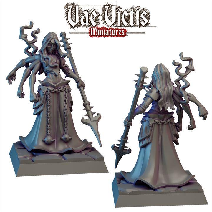 Possessed Matriarch Miniature for DnD Dungeons and Dragons 28mm/32mm Scale Female Demon TTRPG Fantasy Wargame figurine