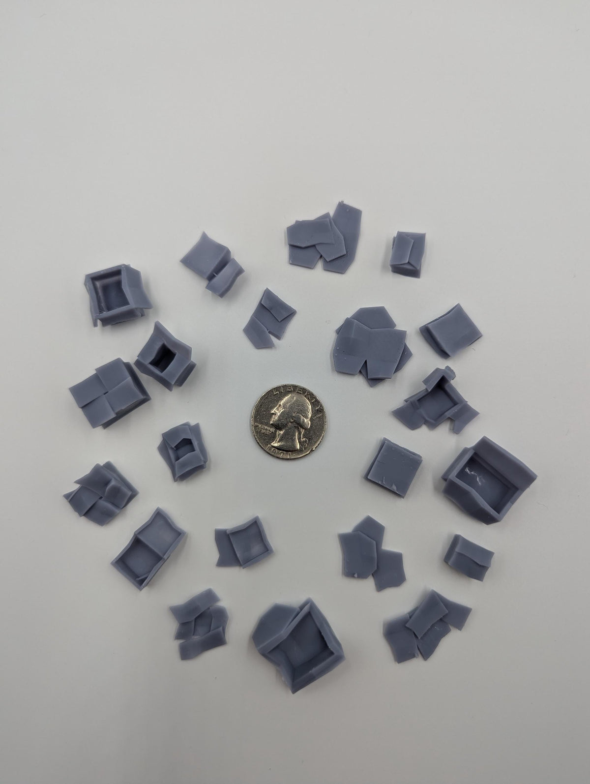 21pc Carton boxes - Basing Bits 28mm/32mm TTRPG Garbage Basing Cardboard Packaging Scatter Dystopian Street Trash Sci-fi Scenery ElementsZbW