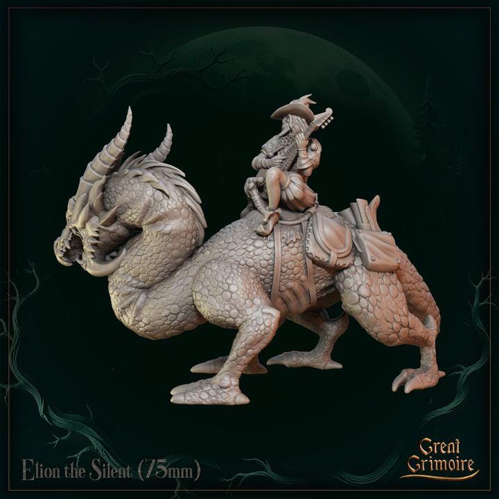 Elion the Silent Dungeons and Dragons 28mm/32mm Mini RPG Tabletop Miniature DnD Painting Pathfinder 5e DnD - GG