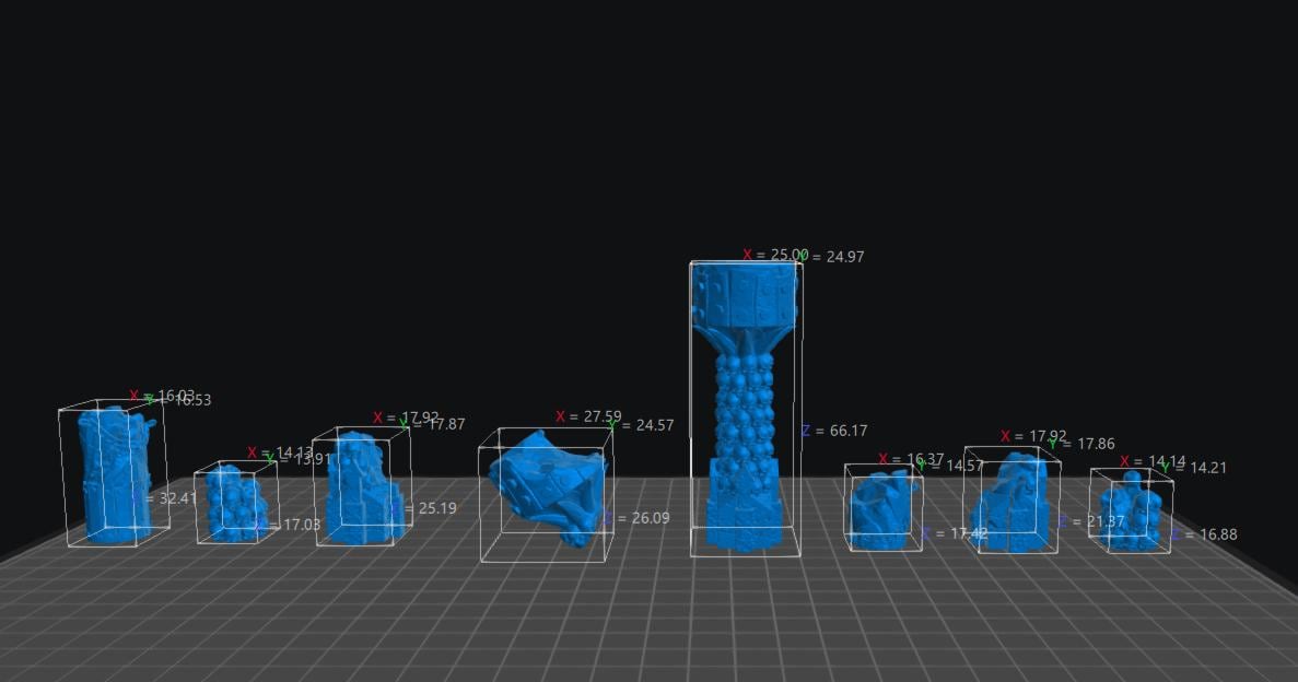 8pc Stone Columns of Skulls DnD Dungeons and Dragons Scatter Terrain Miniatures 28mm/32mm Skull Basing bits Scatter for miniature painting