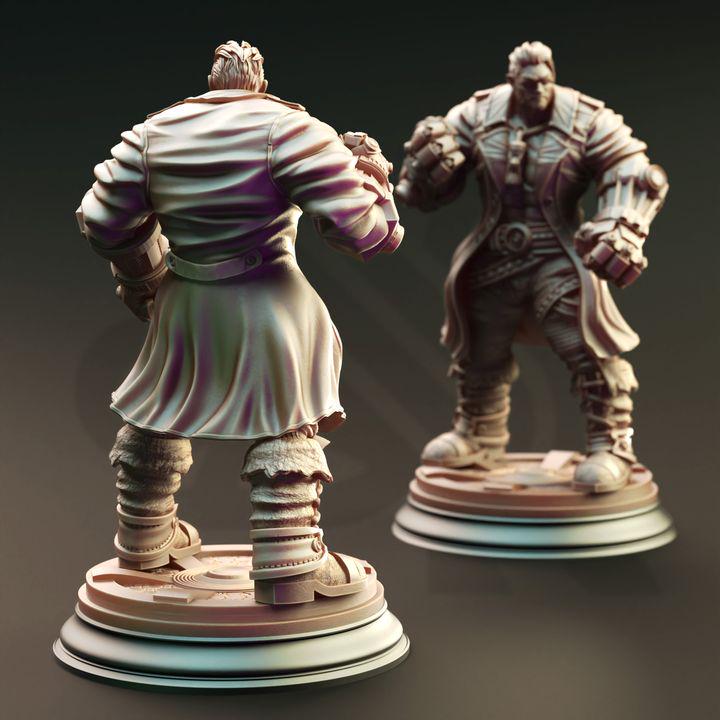Human Artificer Brawler Dungeons and Dragons 28mm/32mm/38mm Mini RPG Tabletop Miniature DnD Painting Pathfinder 5e DnD Derek - DmS