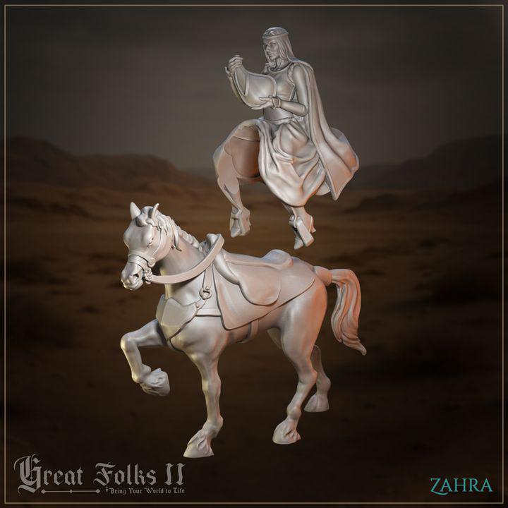 4pc Sand Nomads V3 NPCs for Dungeons and Dragons 28mm/32mm TTRPG Diorama Miniature RPG Townsfolk Figurines Horse Miniatures Desert NPCs - GG