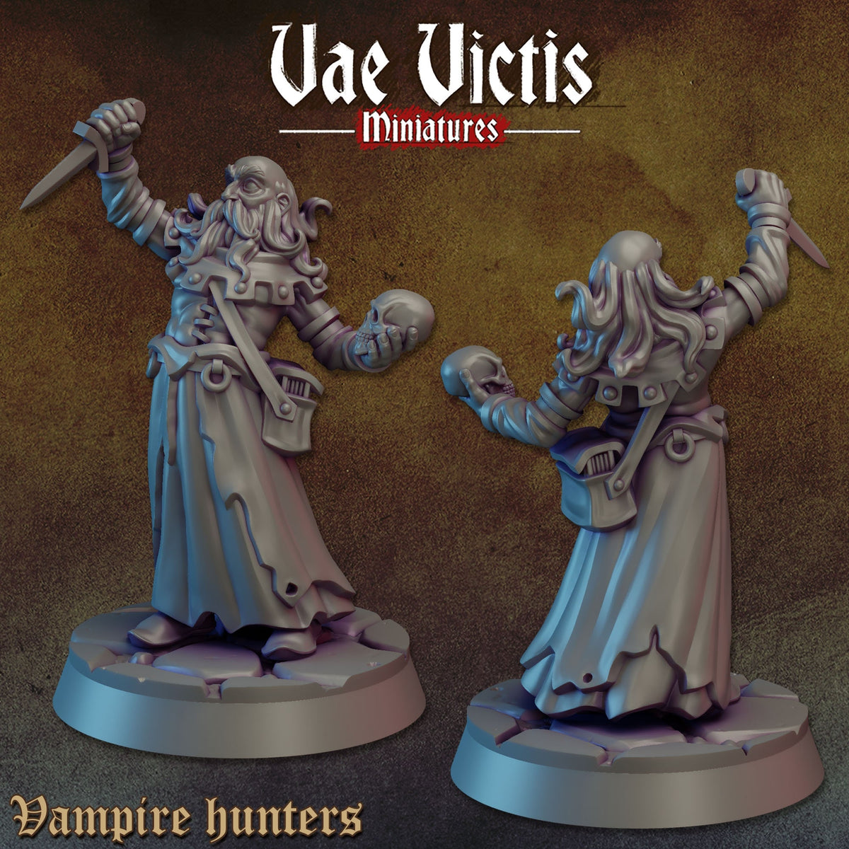 Necromancer DnD Dungeons and Dragons 28mm/32mm TTRPG Miniature Wargaming Scatter Dagger and Skull