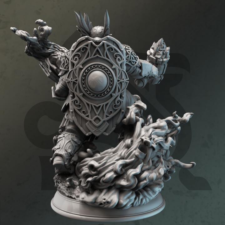 Fiery Forge Cleric DnD Dungeons and Dragons 28mm/32mm TTRPG Fantasy Wargame Cleric Holy Warrior DnD 5e Pathfinder Detailed 12K Miniatures