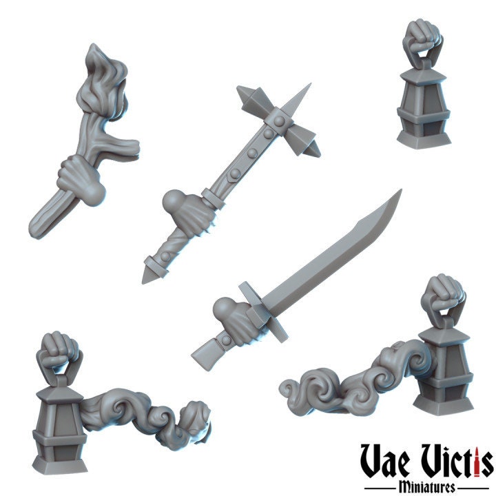 6pc Plague Walkers DnD Dungeons and Dragons 28mm/32mm TTRPG Fantasy Wargame Miniatures Citizens Masked warrior Medieval miniatures