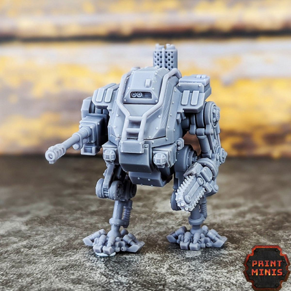 Mech Walker, Sci-Fi, Miniatures, 4 Variants ' Iron Stalker Kit', Tabletop RPG, DnD, Scatter, Terrain, Kaledon Fortis Faction, Print Minis