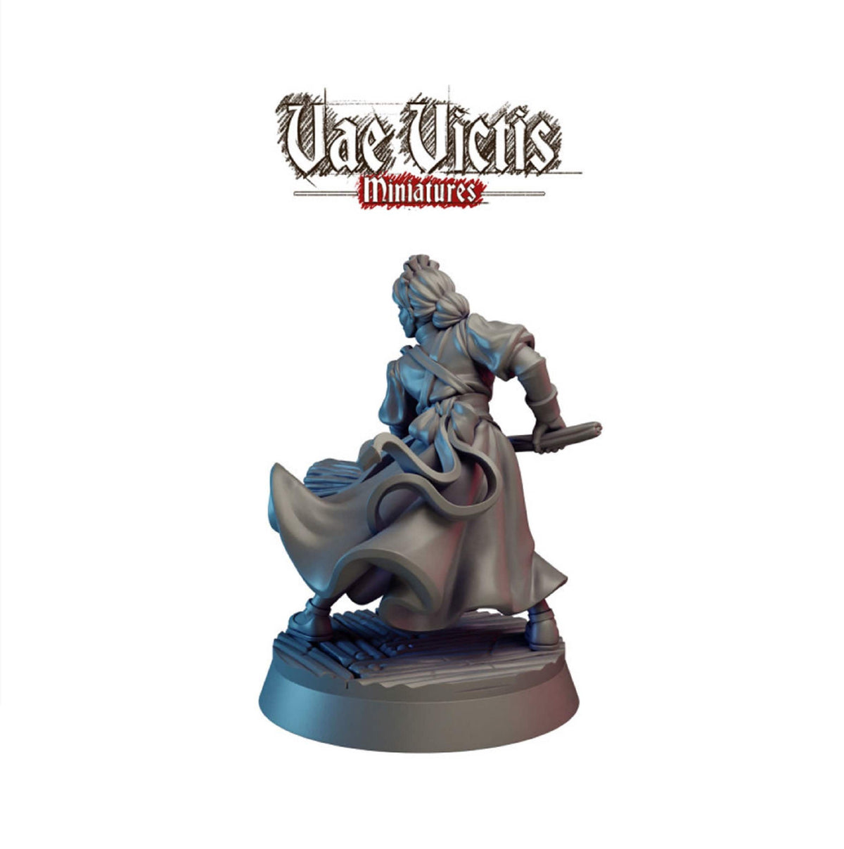 Maid DnD Miniature, Dungeons and Dragons, DnD, D&D, Scatter, Wargaming Mini, Unpainted, Tavern Maid Scatter, 28mm 32mm, Vae Victis