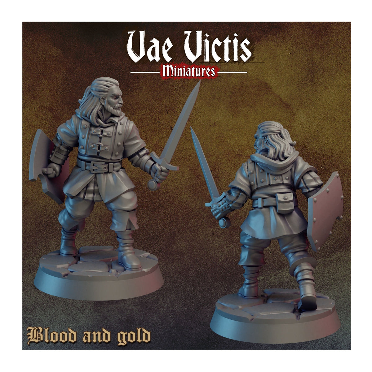 Modular Human Fighter DnD Dungeons and Dragons 28mm/32mm Swordsman Medieval Mini TTRPG Fantasy Wargame Figurines Male Warrior 3D Printed