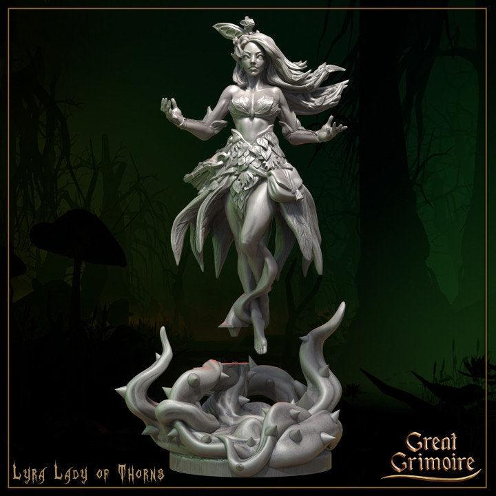 Lyra Miniature Lady of Thorns DnD Dungeons and Dragons 28mm/32mm Ranger NPC Fantasy TTRPG Wargame roleplaying miniature