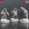 3pc Bear Miniatures Set DnD Dungeons and Dragons 28mm/32mm Monster Warrior TTRPG Wargame NPC Giant Bear Druid Wild Shape Miniature for D&D