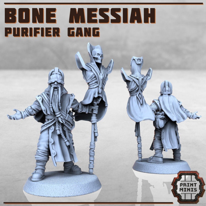 The Bone Messiah, Skeleton Miniature, DnD, Dungeons and Dragons, Prophet, Undercity - Print Minis