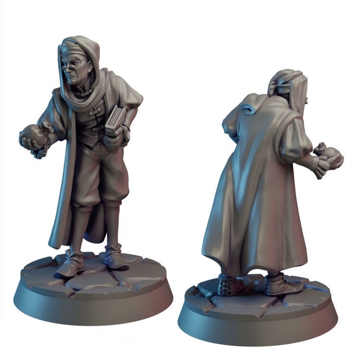 Tax Collector DnD Dungeons and Dragons 28mm/32mm TTRPG Fantasy Wargame Miniatures Resin 3D printed miniature Beg Miniature