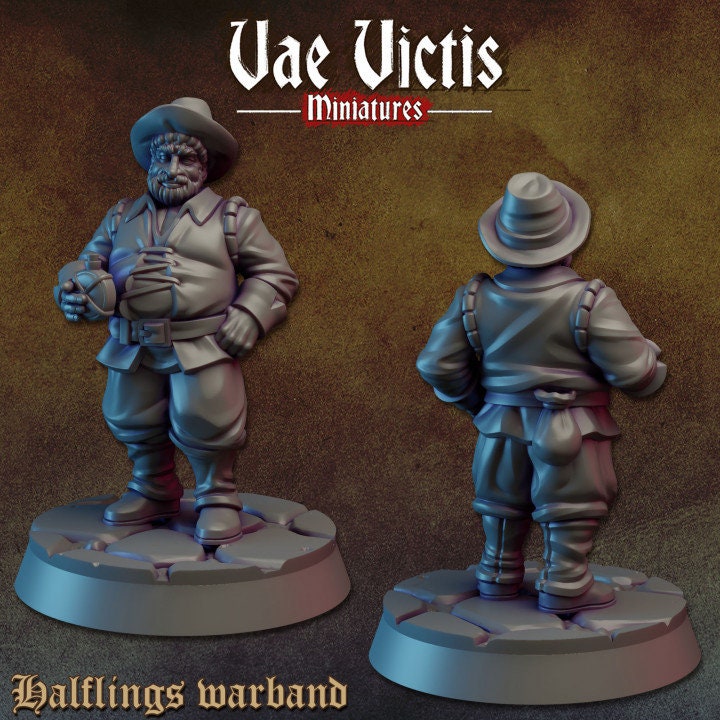 Sancho the mayor miniature DnD Dungeons and Dragons Gift for DM NPC 28mm 32mm D&D Pathfinder Halfling Warband by Vae Victis Miniatures