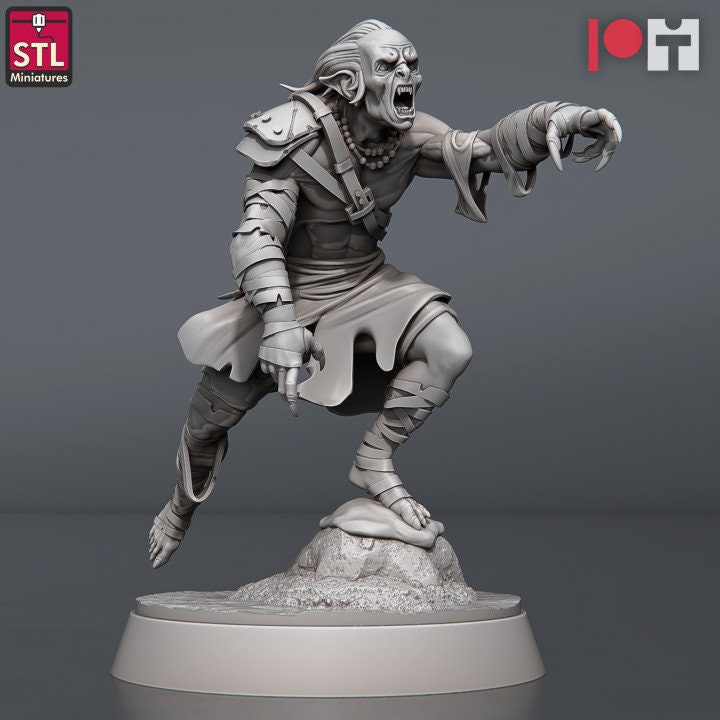 Ghoul King Set DnD Dungeons and Dragons 28mm/32mm Enemy Frostgrave Fantasy RPG Character DnD Monster Creature Boss