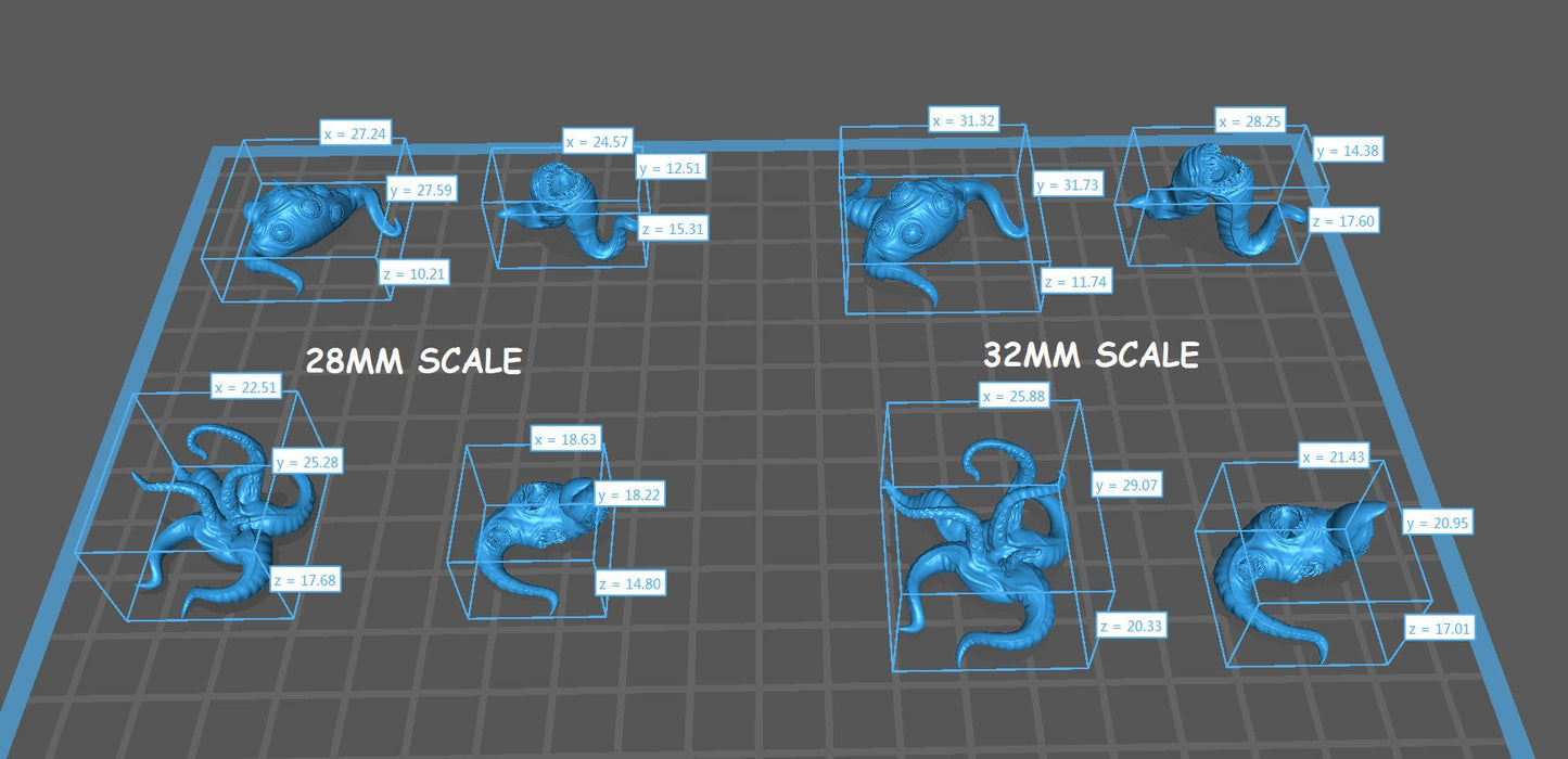 4pc Spawn of Darkness Miniature Set DnD Dungeons and Dragons 28mm/32mm TTRPG Wargame Miniatures Eldritch Horror Pathfinder TTRPGs Grimdark
