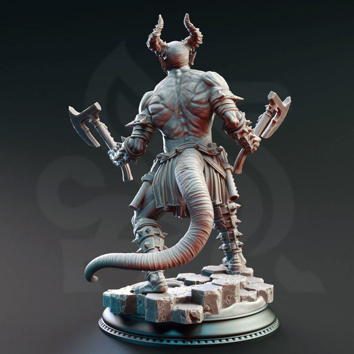 3pc Devil Warriors of the Hell DnD Dungeons and Dragons 28mm/32mm TTRPG Fantasy Wargame Miniature DnD 5e Pathfinder Nosmeni Warrior Monsters