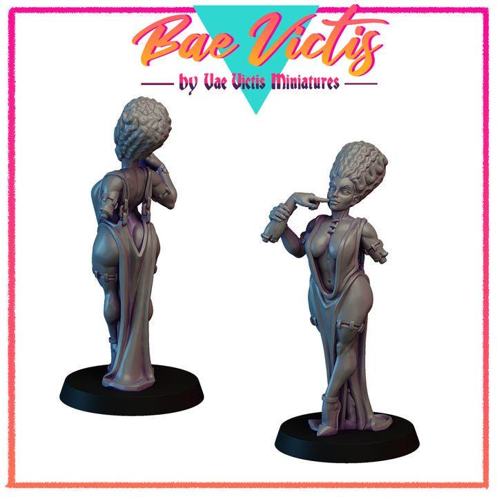Undead Bride for DnD Dungeons and Dragons 28mm/32mm Scale Bae Victis Miniature TTRPG Fantasy