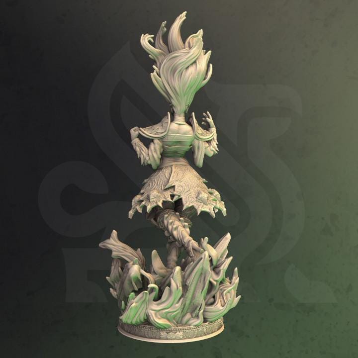 Fiery Sorceress Miniature DnD Dungeons and Dragons 28mm/32mm Female Elf Figurine TTRPG Wargame Miniature Fantasy RPG Pathfinder 5e DnD 12K — Etsy photo 3