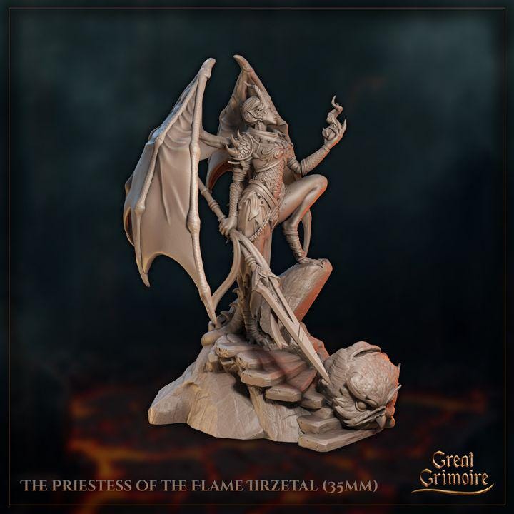 The Priestess of the Flame Iirzetal Dungeons and Dragons 28mm/32mm/38mm Mini RPG Tabletop Miniature DnD Painting Pathfinder 5e DnD - GG — Etsy photo 4