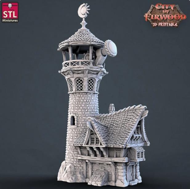 The Observatory 28mm/32mm brick building miniature