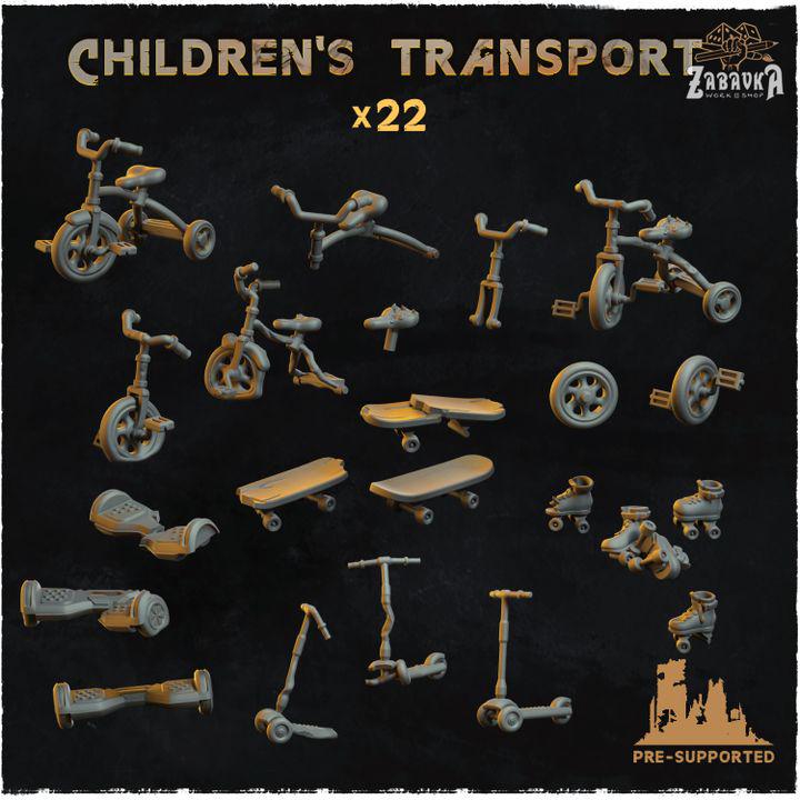 22 piece abandoned children’s transport scatter terrain
