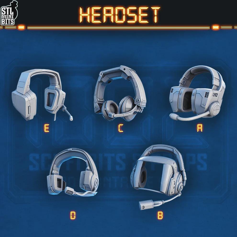 Sci-fi headset miniature