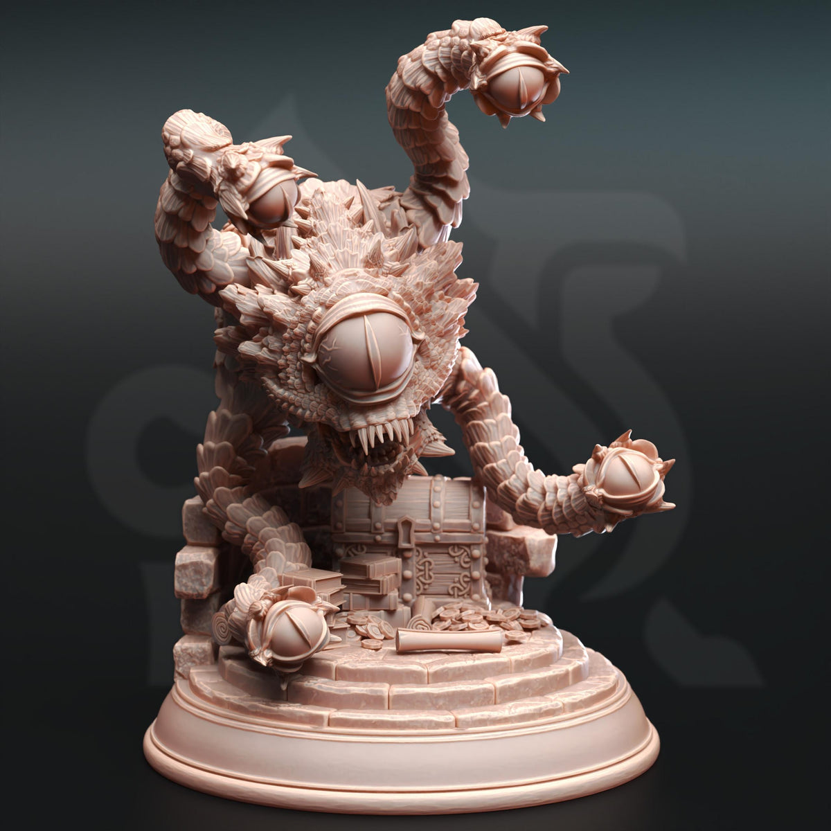 The Observer one-eyed miniature in gray resin