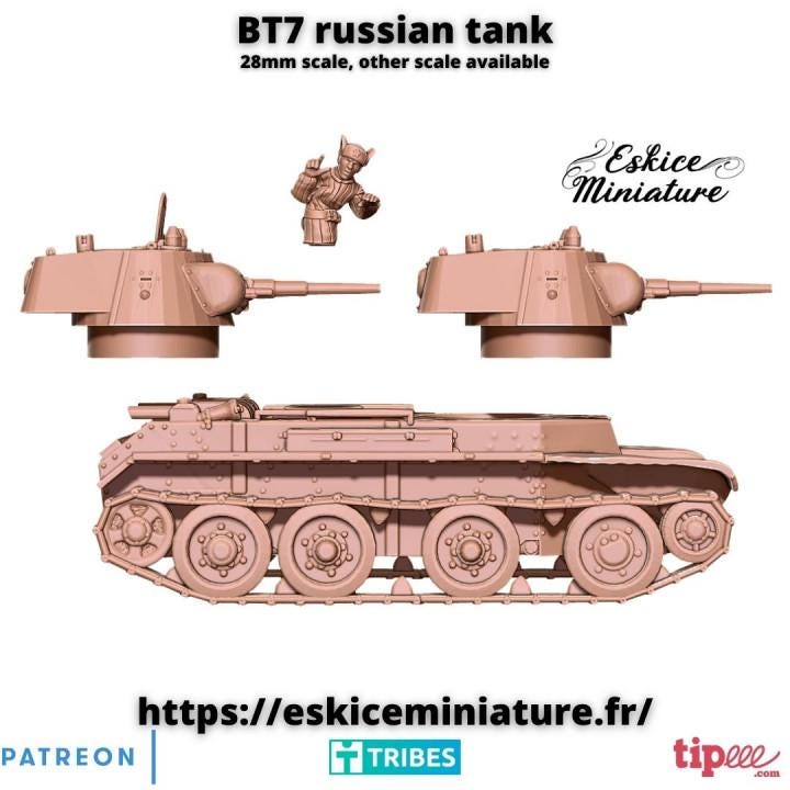 BT-7 Soviet light tank miniature