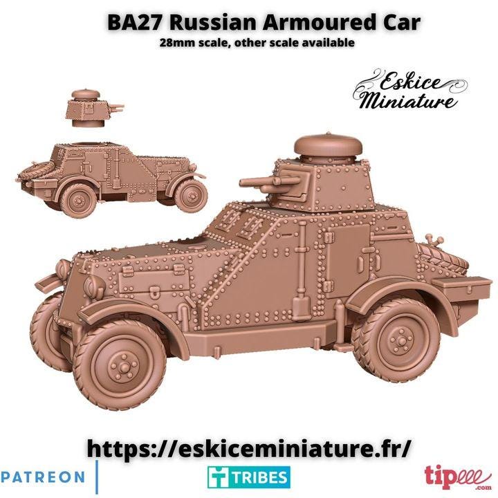 BA 27 Russian Armored Car Etsy listing image