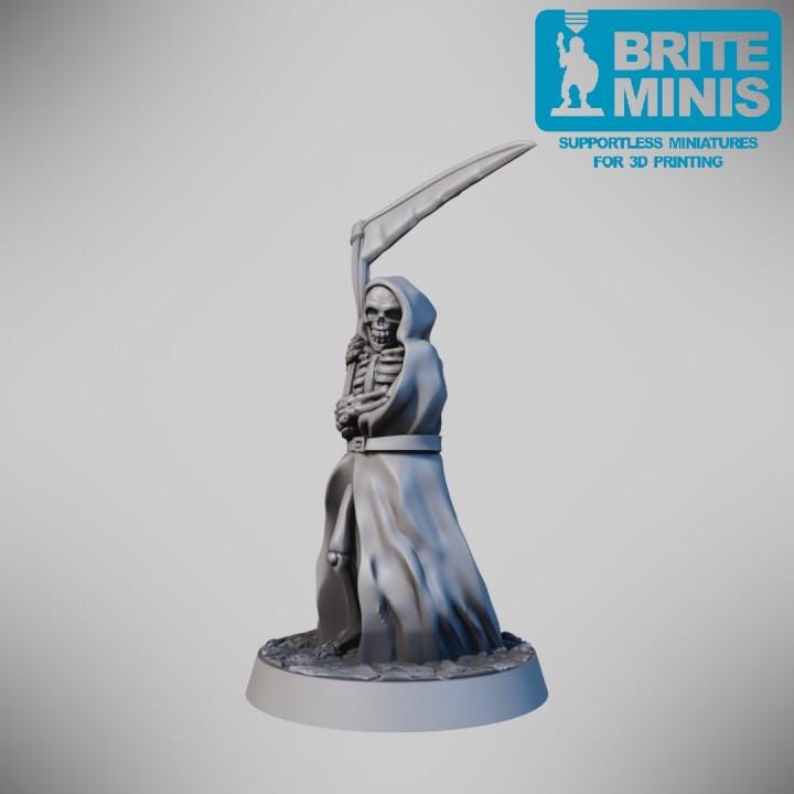 
Grim Reaper Miniature – Undead Skeleton Mini – DnD D&D TTRPG Mini, Brite Minis