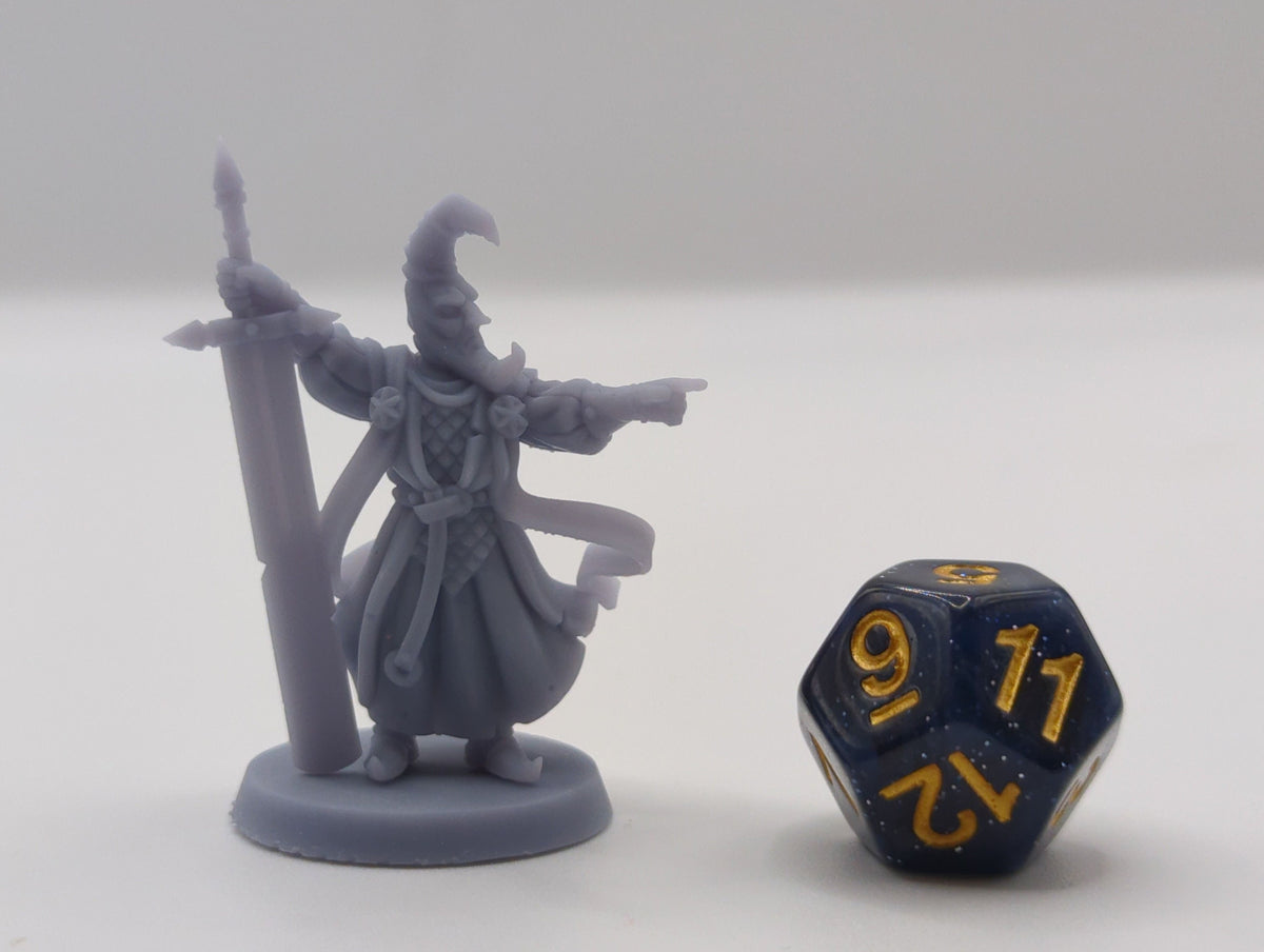 
Nightbringer DnD Dungeons and Dragons 28mm/32mm TTRPG Fantasy Wargame Miniatures Magic NPC 3D Printed Miniature NPC Medieval warrior