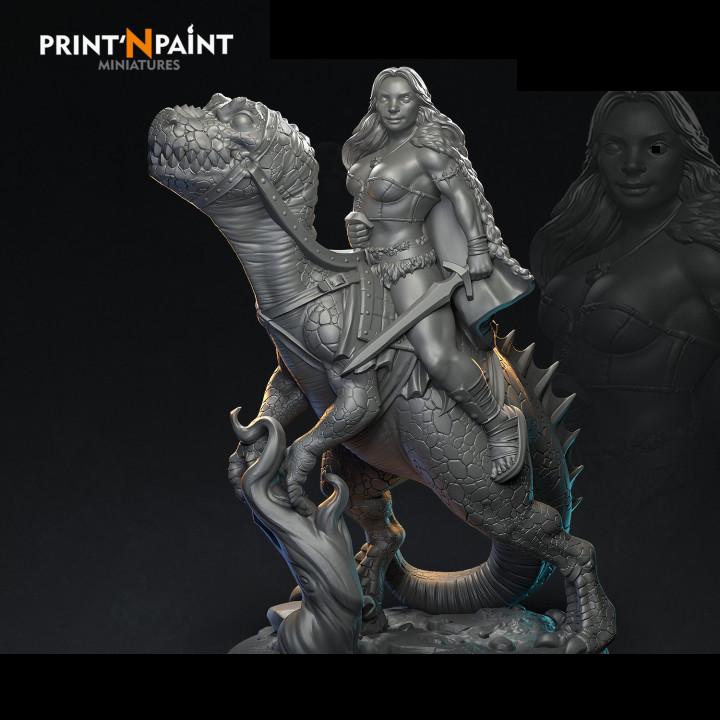 
Raptor Rider Amazon Miniature – Dungeons and Dragons RPG Tabletop Figure Pathfinder 5e –PnP