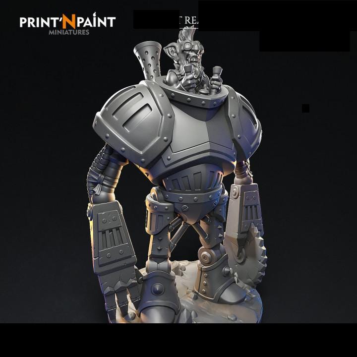 
Mecha Goblin Buzzcrank Miniature – Dungeons and Dragons RPG Tabletop Fantasy Creature Figure for DnD 5e Encounters –PnP