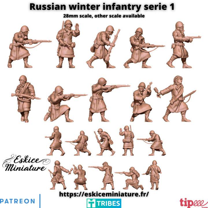 
Russian Winter Infantry Serie 1 – 15mm 20mm 28mm 32mm 1 35 Scale – WW2 Soviet Army Miniatures for Wargames – Eskice Miniature