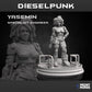 
5pc Diesel Heroes - Dieselpunk Collection | 28mm/32mm TTRPG Sci-fi Industrial Dieselpunk Maslo Group Fighters Dystopian Wargaming Miniatures