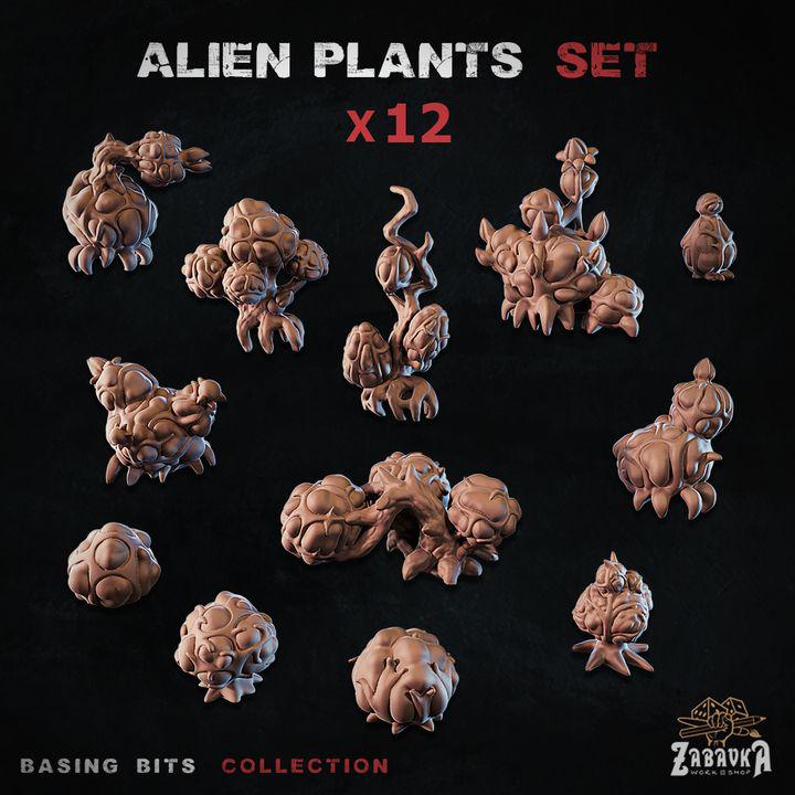 
Alien Plants V2 12pc - Basing Bits (Plants) 28mm/32mm Sci-fi Battlefield Scatter Extraterrestrial Fantasy Scenery Elements Tyranid Mini