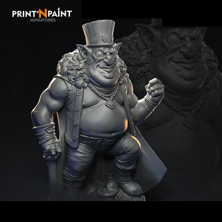 
Goblin Gang Leader Miniature – Dungeons and Dragons Villain – RPG Tabletop DnD Pathfinder 5e Fantasy Goblin Figure –PnP