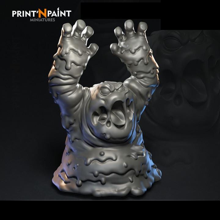 
Mud Golem Miniature – Dungeons and Dragons RPG Tabletop Figure Pathfinder 5e –PnP